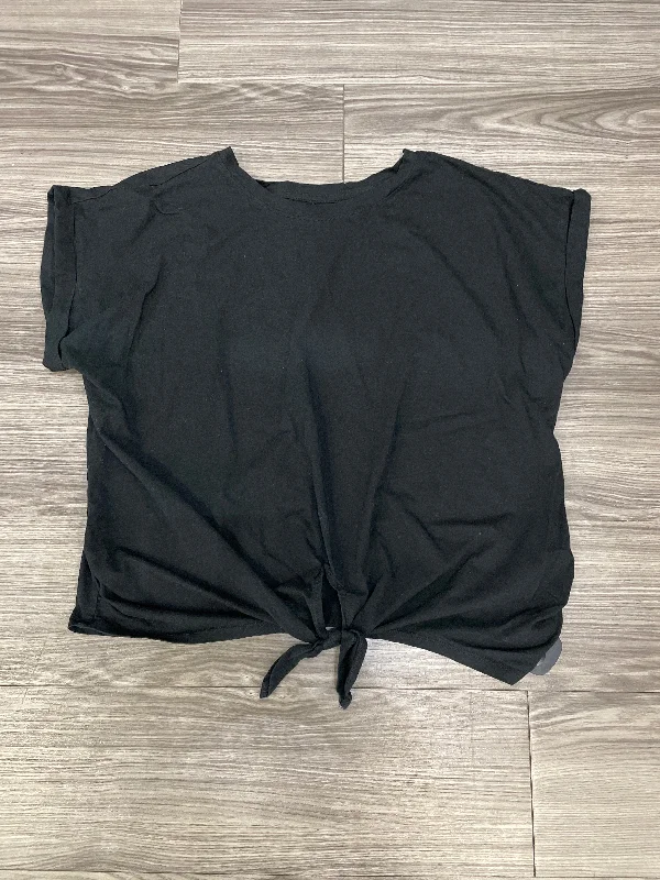 British Style Black Top Short Sleeve Ava & Viv, Size 2x