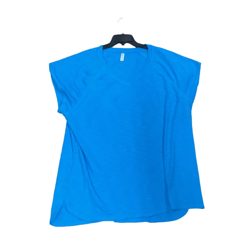 Cozy Fit Blue Athletic Top Short Sleeve Exertek, Size 3x