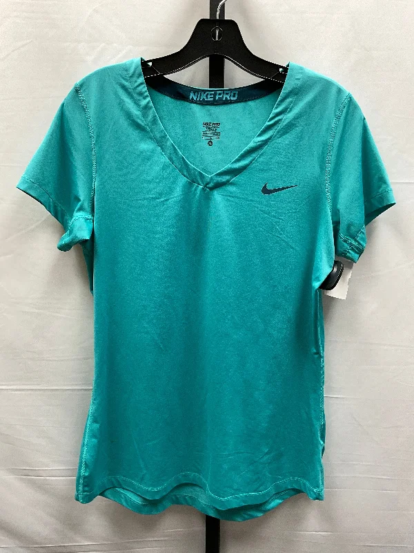 Classic Retro Blue Athletic Top Short Sleeve Nike Apparel, Size Xl