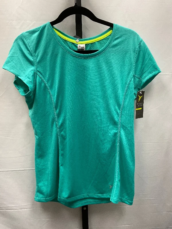 Comfortable Outfits Blue Athletic Top Short Sleeve Old Navy, Size M