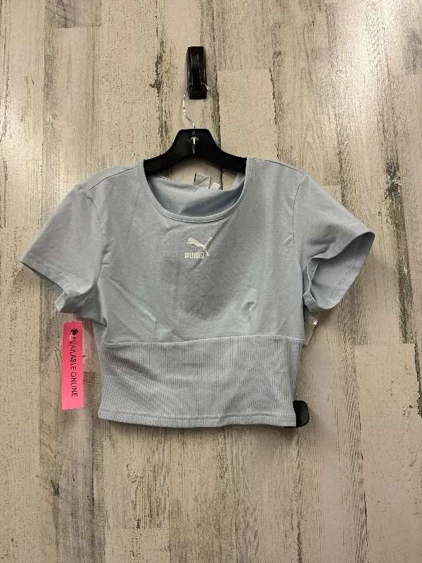 Easy Chic Blue Athletic Top Short Sleeve Puma, Size M
