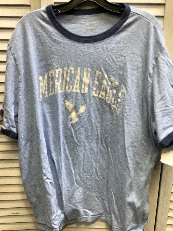 Cozy Fashions Blue Top Short Sleeve Basic American Eagle, Size 2x