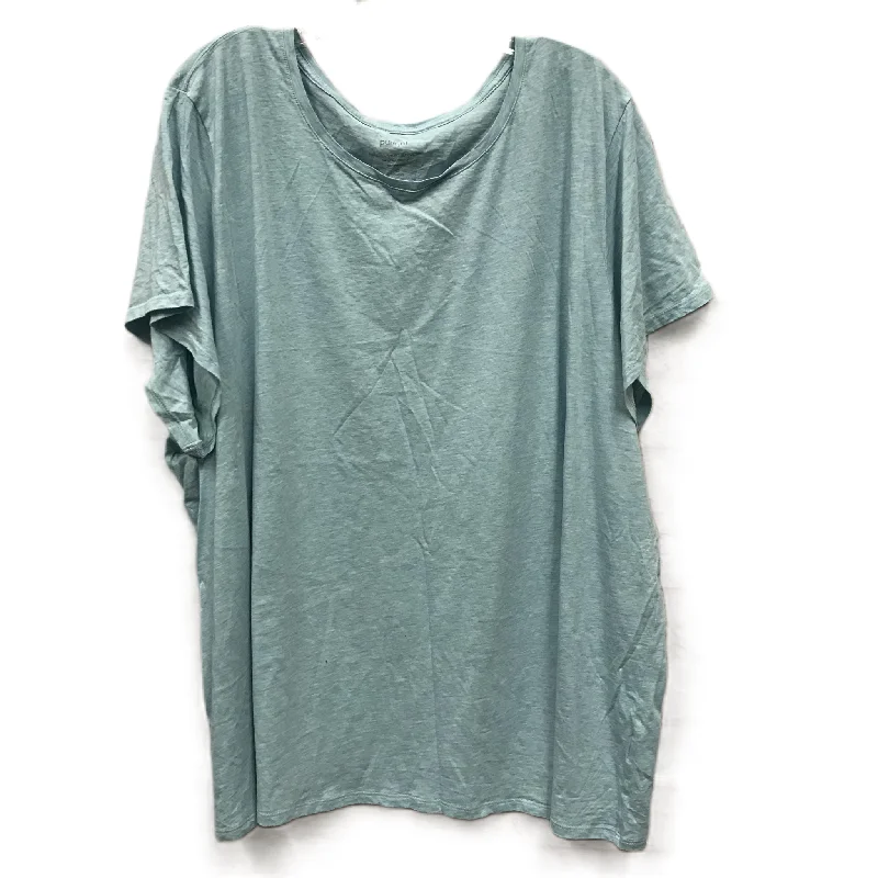 Easy Chic Wear Blue Top Short Sleeve By J. Jill, Size: 4x