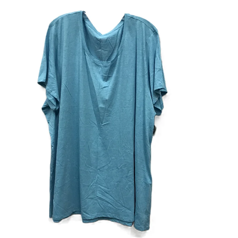 Cozy Lifestyle Blue Top Short Sleeve By J. Jill, Size: 4x