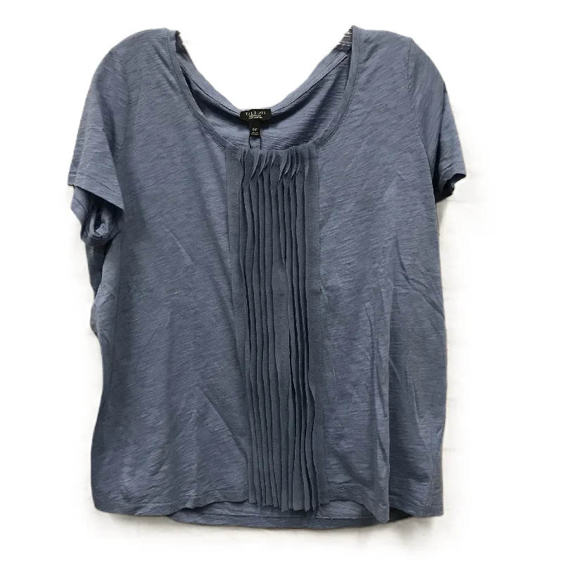 Noble Temperament Blue Top Short Sleeve By Talbots, Size: 1x