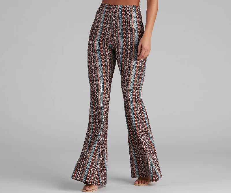 High Street Fashion Boho Girl Flare Pants