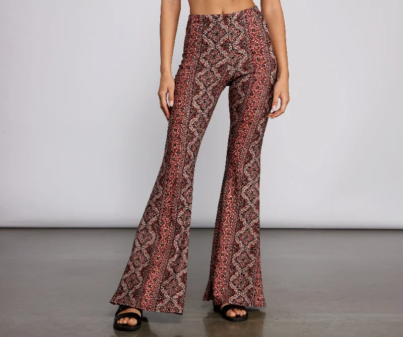 Cozy Pants Bold Boho Vibes Flared Pants