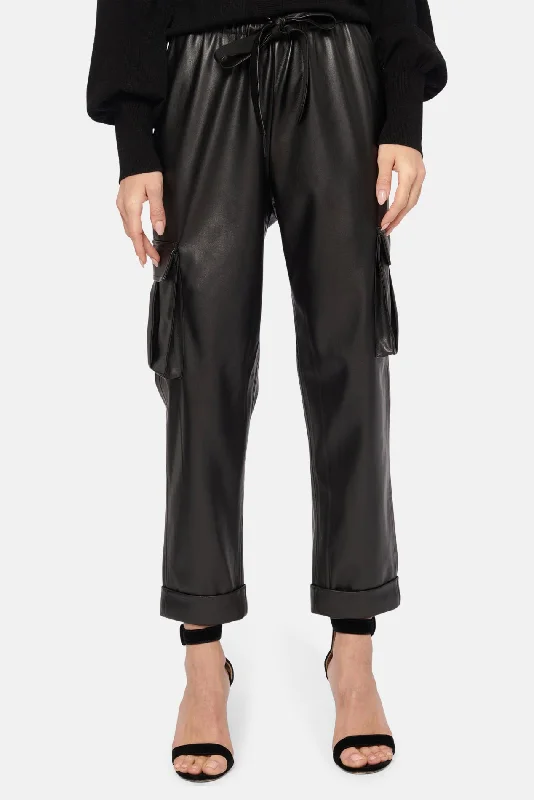 Celebrity Must-have Addy Vegan Leather Pant Black