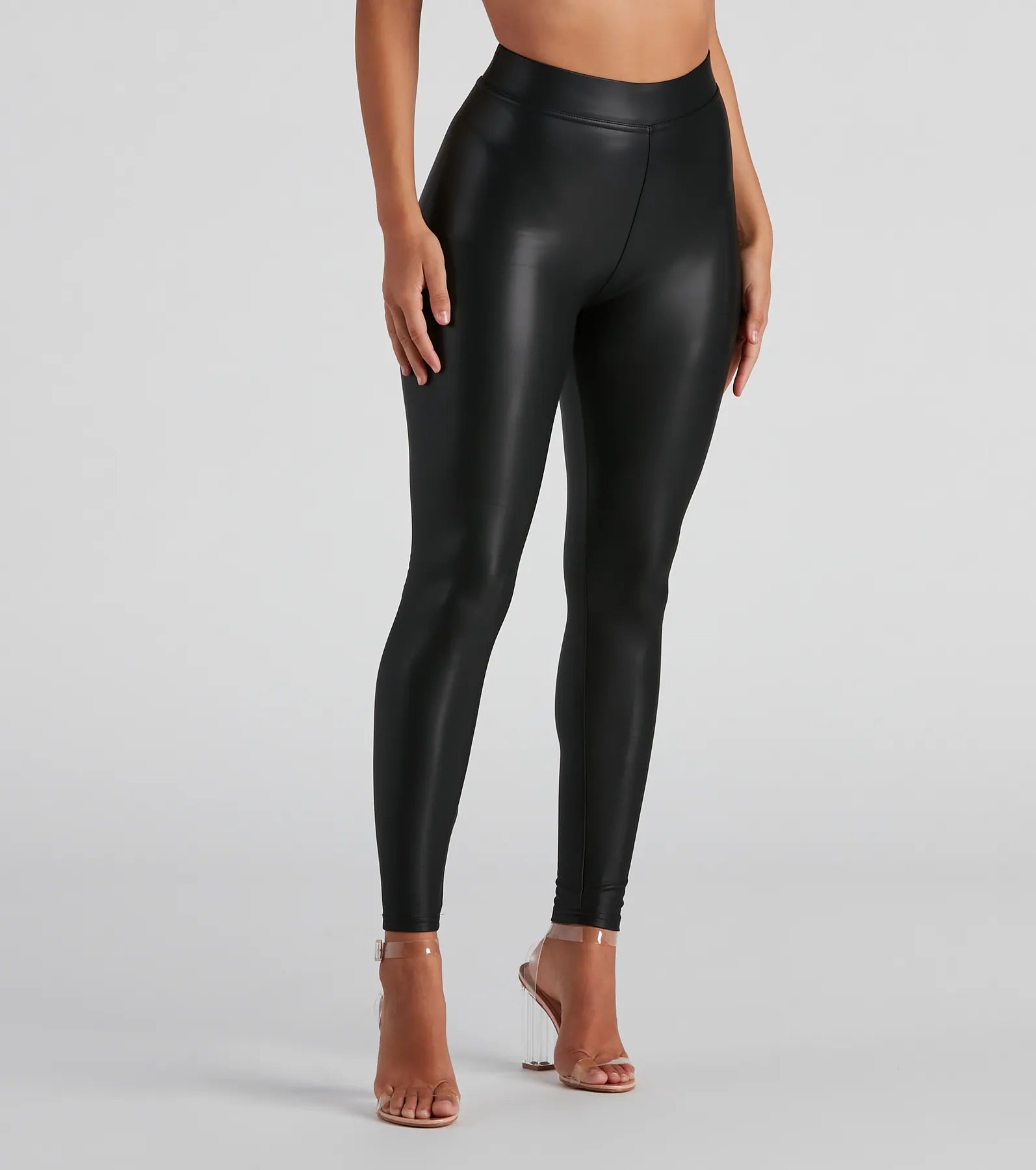 Cool Style Can't Help It PU Leggings