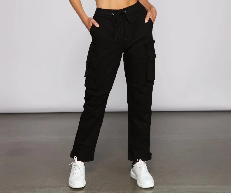 Spiritual Vitality Casual-Chic Cargo Joggers