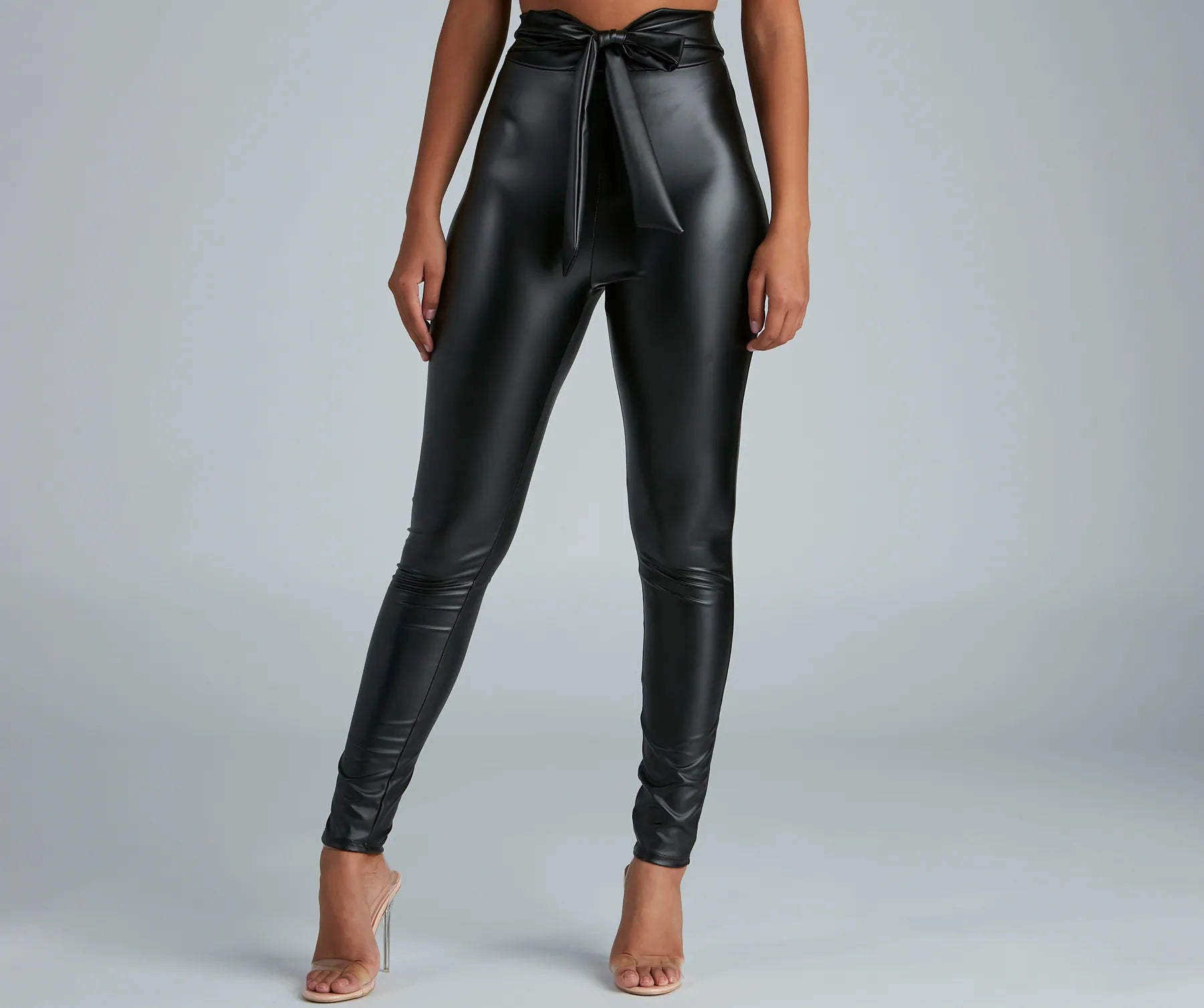 Layered Comfort Chic And Dressy Vibes Faux Leather Pants