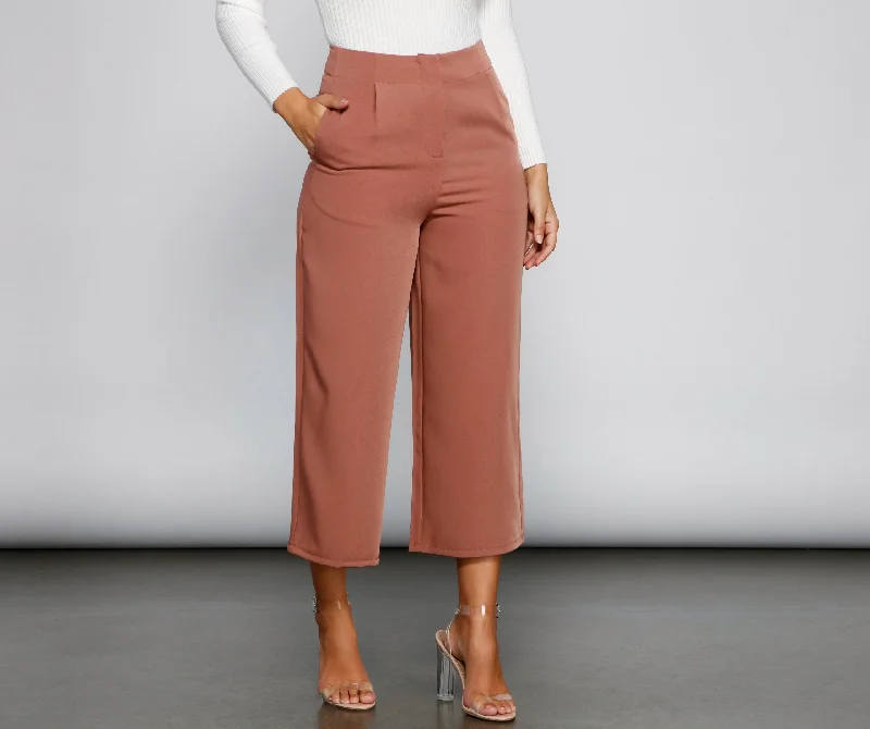 Street Charm Chic Culotte Wide-Leg Trouser Pants