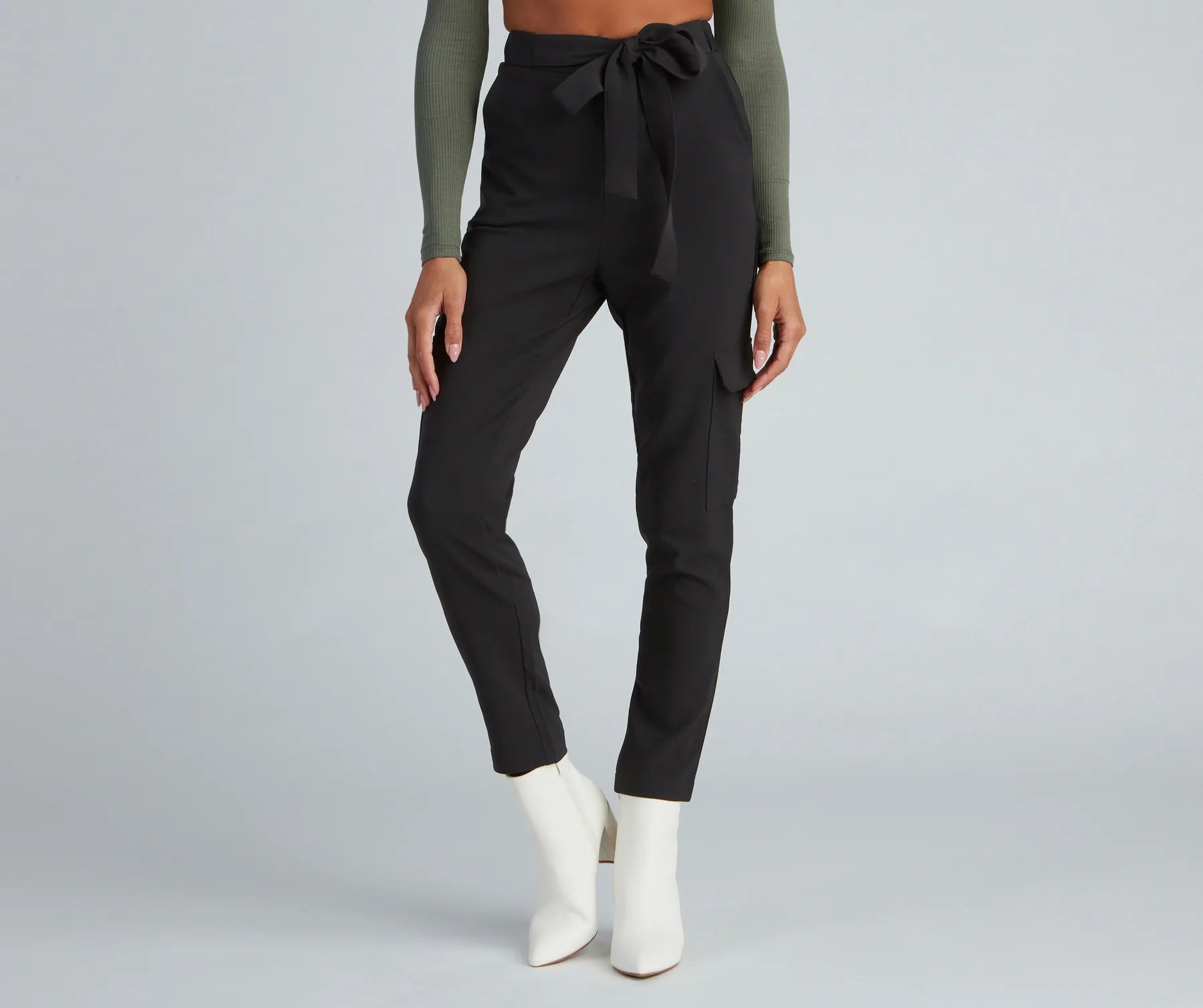 Comfy Layers Chic Tie-Waist Twill Pants