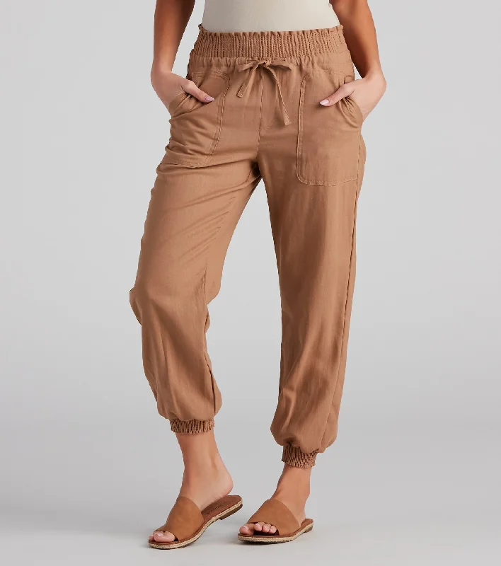 Soft And Comfortable Chill Out Smocked Joggers
