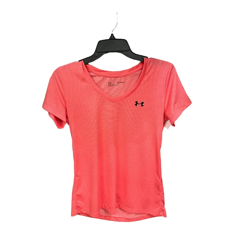 Unique Prints Coral Athletic Top Short Sleeve Under Armour, Size Xs