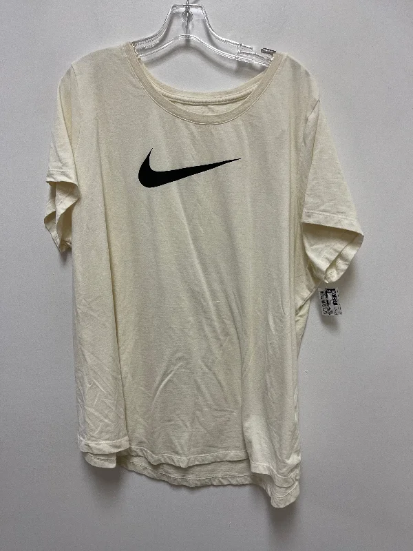 Summer Comfort Cream Athletic Top Short Sleeve Nike Apparel, Size 3x