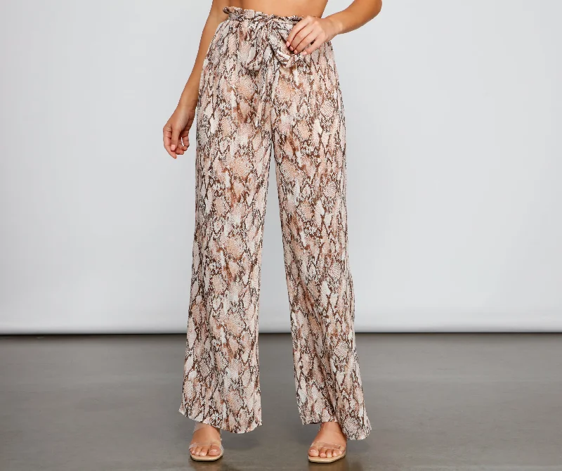 Fashion Concept Fierce Fashionista Snake Wide Leg Pants