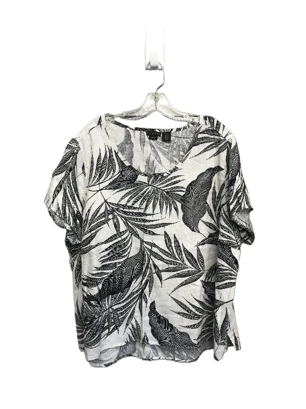 Personalized Wear Floral Print Top Short Sleeve By Tahari By Arthur Levine, Size: 2x