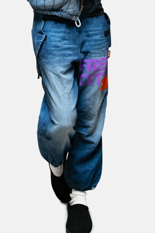 Cozy Fitting FreeCity LARGE Flap/Snap Shell Pant Indigo 2