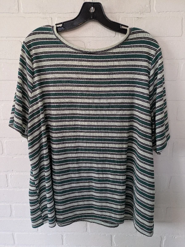 Warm Atmosphere Green Top Short Sleeve Nine West, Size 1x