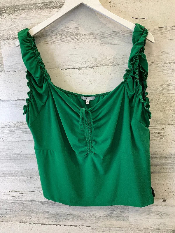 Fresh And Simple Green Top Short Sleeve White Birch, Size 3x