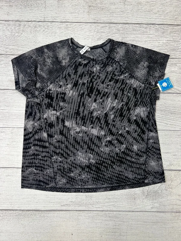 Elegant Style Grey Athletic Top Short Sleeve Athleta, Size Xl