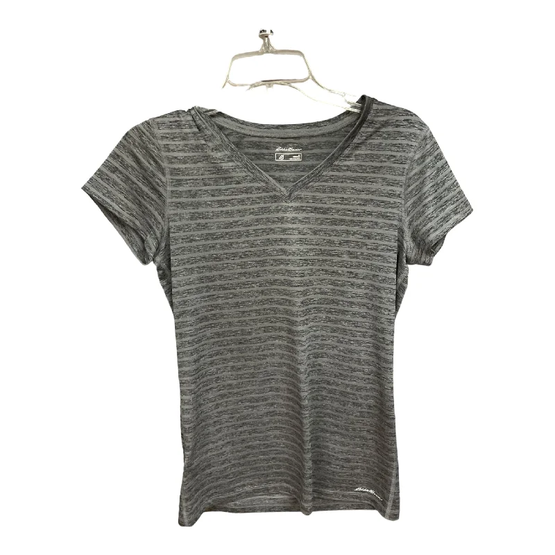 Short Design Grey Athletic Top Short Sleeve Eddie Bauer, Size S