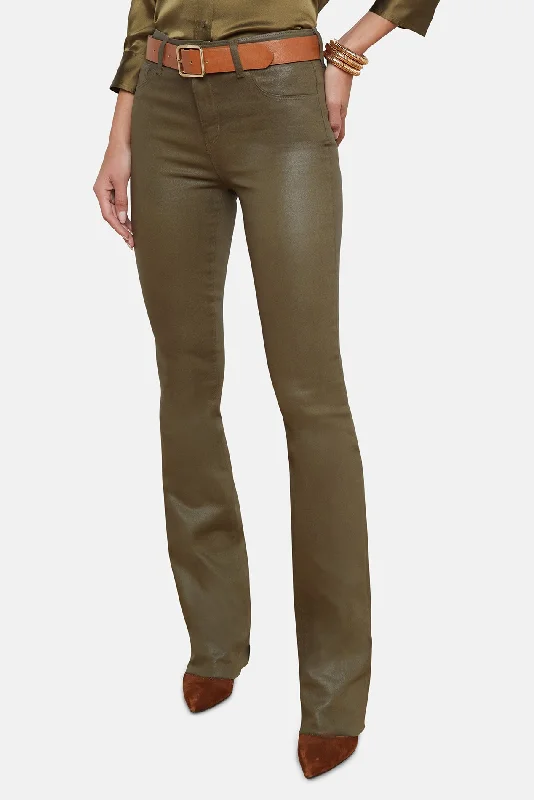 Breathable Style Ruth Coated Straight-Leg Jean Pinewood Coated