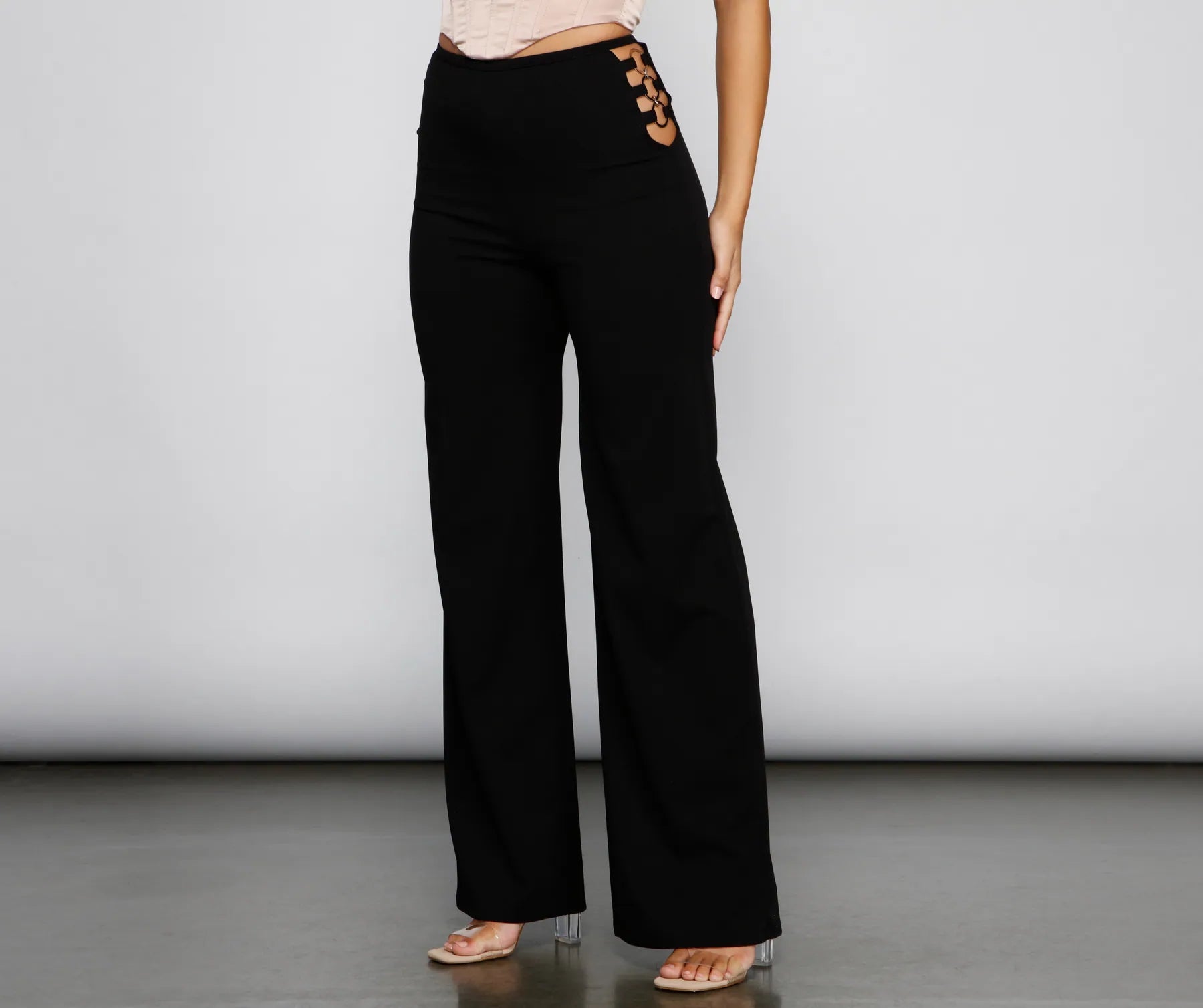Elegant And Noble Make It Ring High Waist Pants