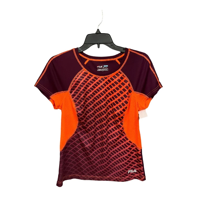 Trendy Items Multi-colored Athletic Top Short Sleeve Fila, Size M