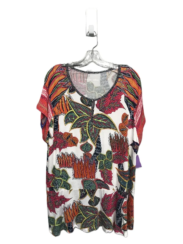 Playful Style Multi-colored Top Short Sleeve By Soft Surroundings, Size: 1x
