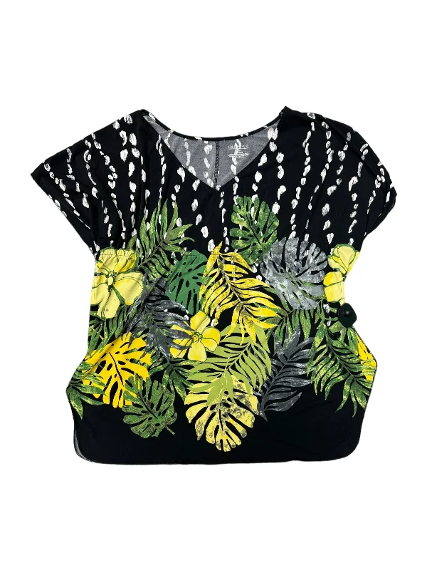 Comfortable Lifestyle Multi-colored Top Short Sleeve Lane Bryant, Size 1x