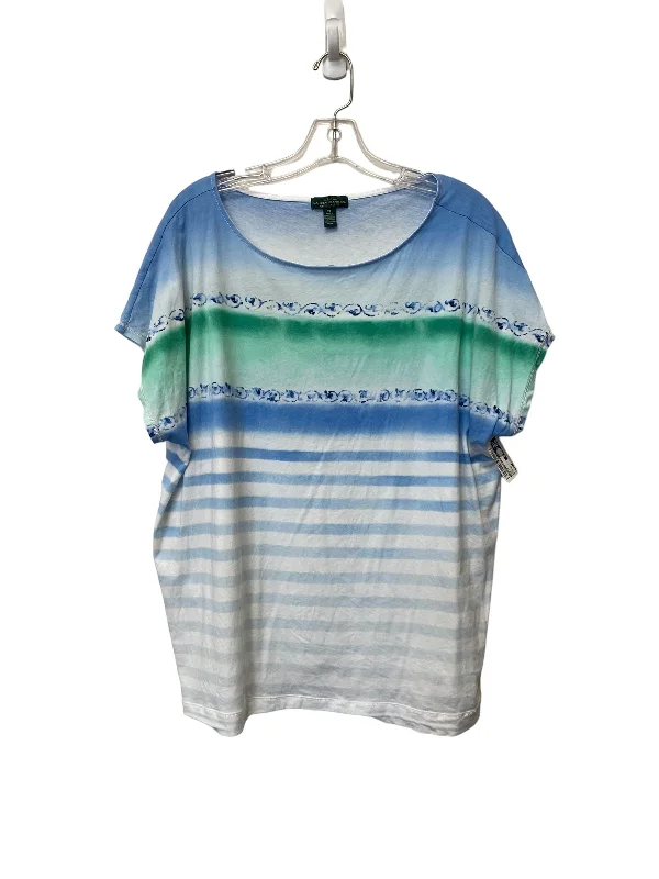 Design And Tailoring Multi-colored Top Short Sleeve Lauren Jeans Co, Size 2x