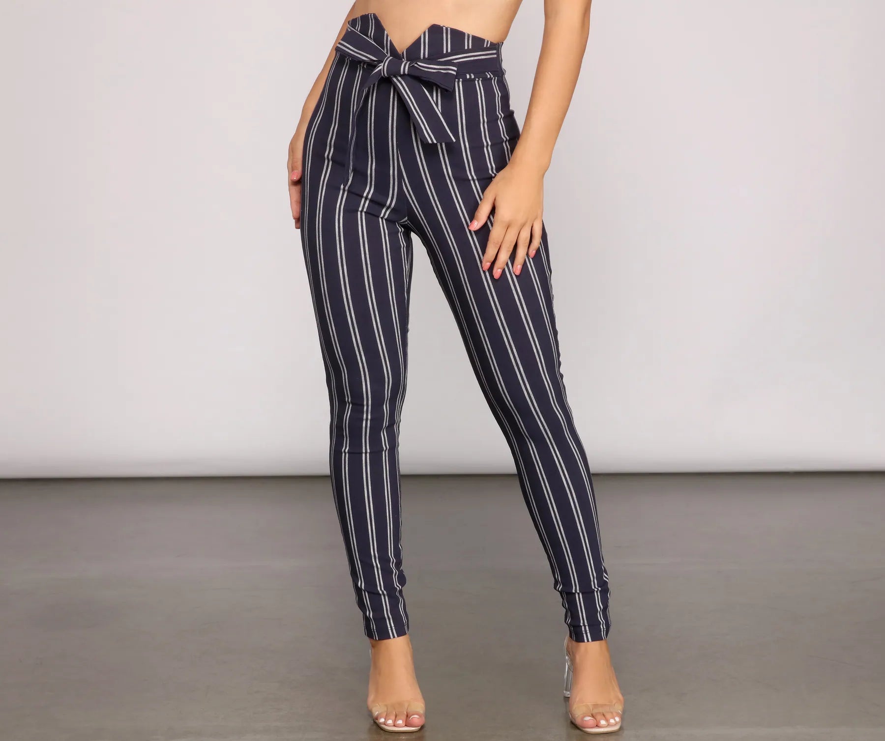 College Style Nautical Vibes Tie-Waist Pants