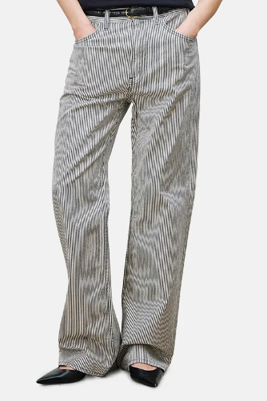 Free Design Mitchell Jean White/Indigo Hickory Stripe
