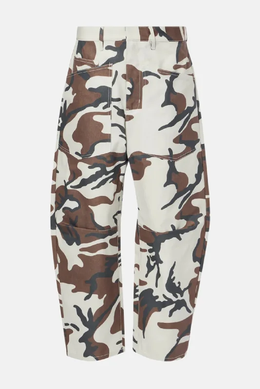 French Style Shon Pant Ivory/Brown Camo