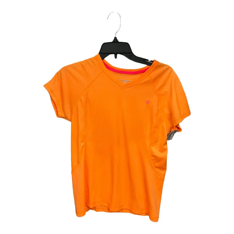 Fresh And Natural Orange Athletic Top Short Sleeve Champion, Size M