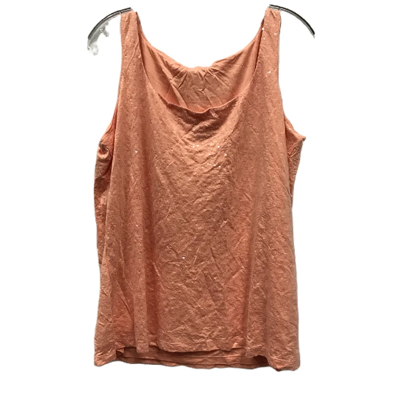 Elegant Style Orange Top Short Sleeve By Talbots, Size: 1x