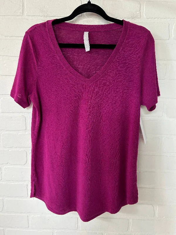 Versatile Comfort Pink Athletic Top Short Sleeve Athleta, Size M