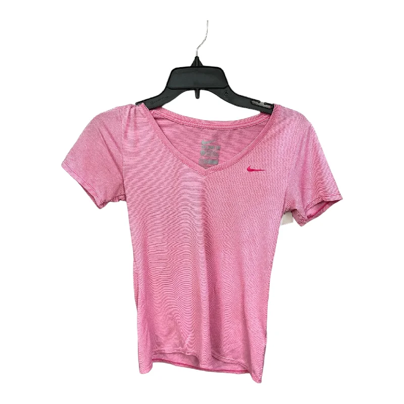 Exquisite Design Pink Athletic Top Short Sleeve Nike Apparel, Size S