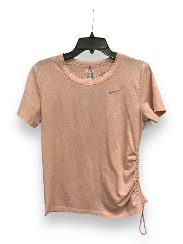 Personalized Outfit Pink Athletic Top Short Sleeve Nike Apparel, Size S