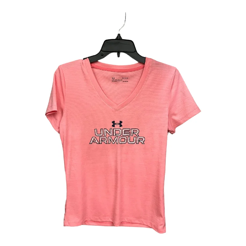 Celebrity Picks Pink Athletic Top Short Sleeve Under Armour, Size S