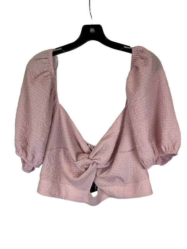 Relaxed Weekend Wear Pink Top Short Sleeve Fashion Nova, Size 3x