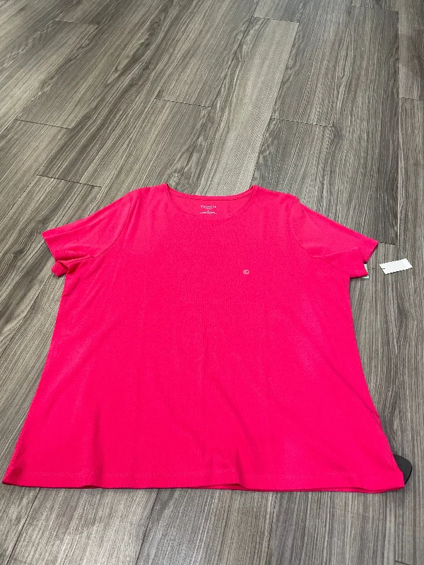 Cute Design Pink Top Short Sleeve Talbots, Size 2x