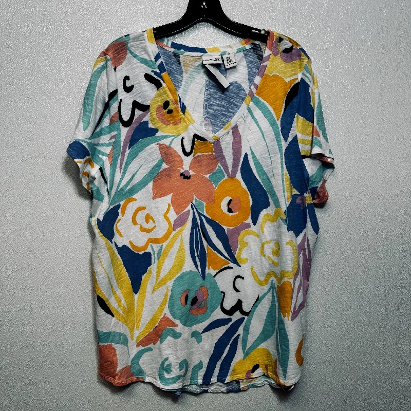 New Products Print Top Short Sleeve Rachel Zoe, Size 2x