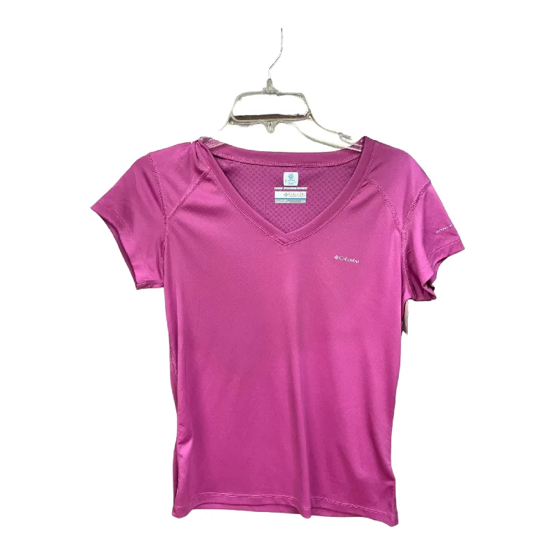 Avant-garde Design Purple Athletic Top Short Sleeve Columbia, Size S