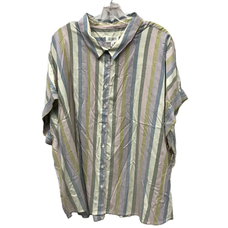 Soft Feel Purple Top Short Sleeve By candace cameron bure, Size: 3x