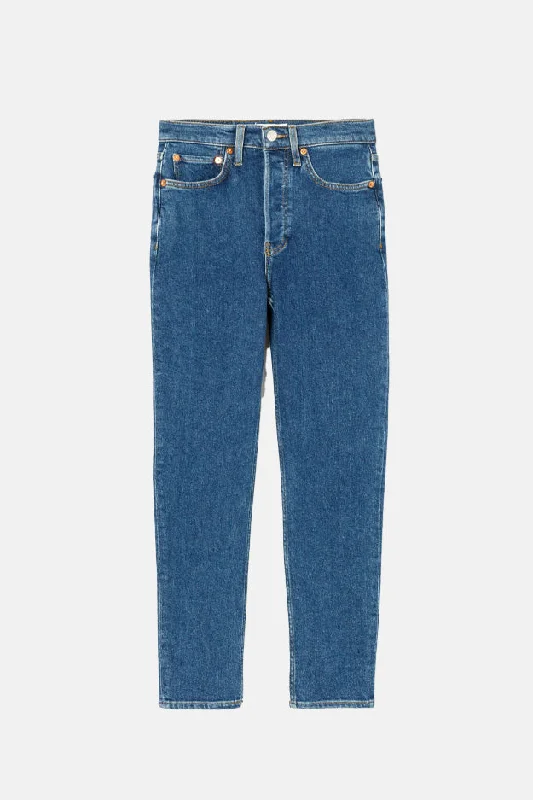Personalized Wear 90s High Rise Ankle Crop Jean Western Rinse