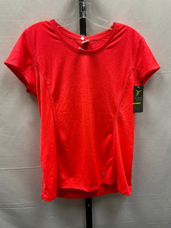 Lounge Chic Red Athletic Top Short Sleeve Old Navy, Size M