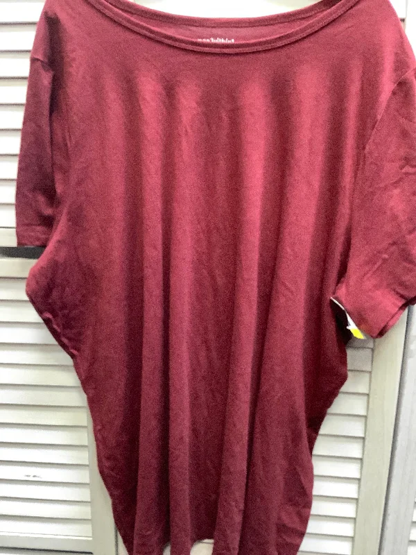 Elegant And Simple Rust Tunic Short Sleeve Woman Within, Size 2x